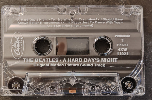 The Beatles : A Hard Day's Night (Original Motion Picture Sound Track) (Cass, Album, RE)