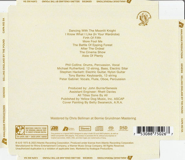 Genesis : Selling England By The Pound (SACD, Hybrid, Album, RE, RM)