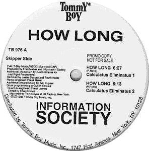 Information Society : How Long (12", Promo, Com)