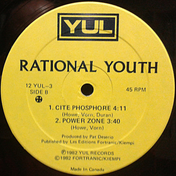 Rational Youth : City Of Night (Danse Mix) (12")