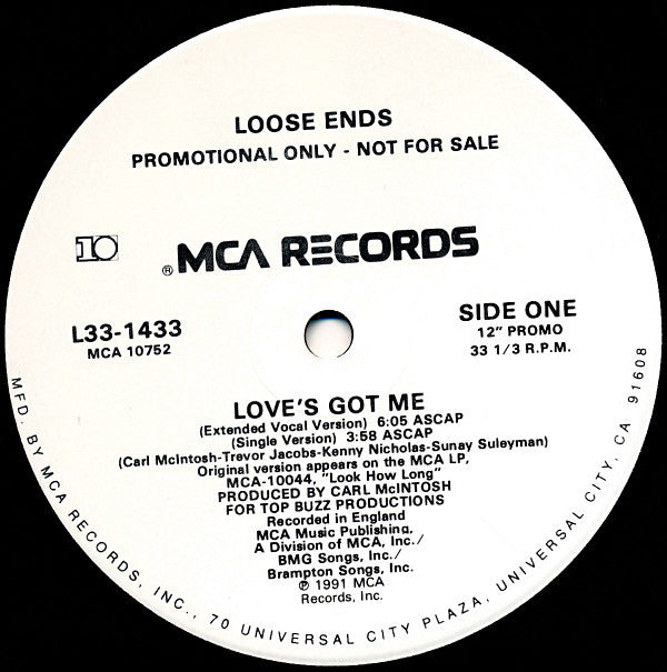 Loose Ends : Love's Got Me (12", Promo)