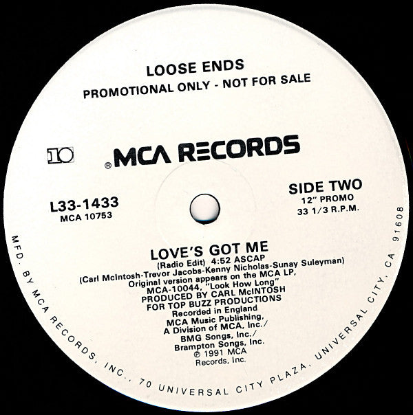 Loose Ends : Love's Got Me (12", Promo)