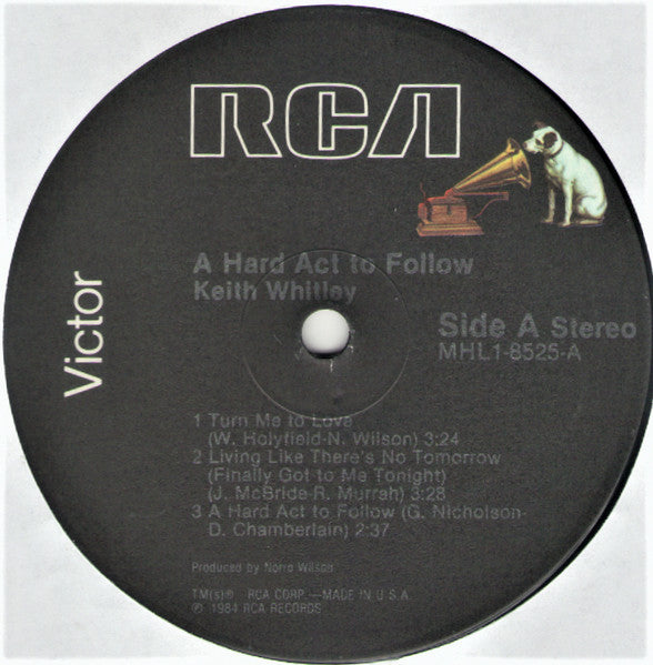 Keith Whitley : A Hard Act To Follow (12", MiniAlbum, Ind)