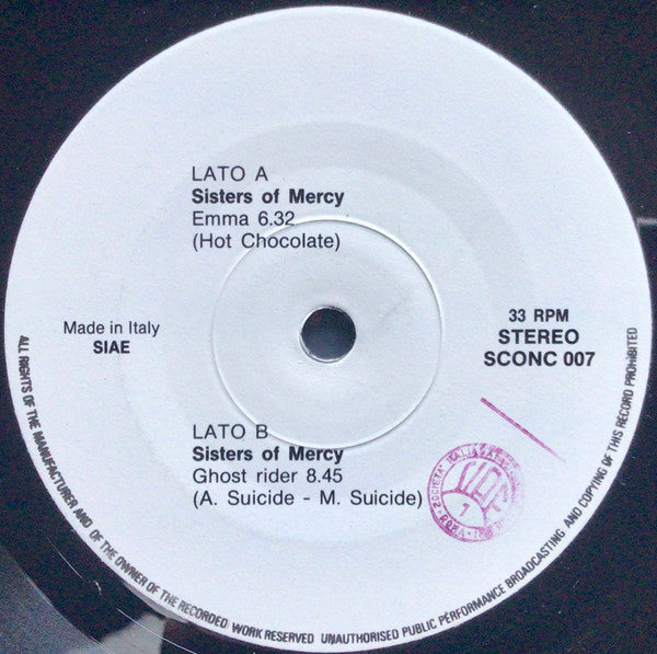 Sisters Of Mercy* : Emma / Ghost Rider (7", Unofficial, Gre)