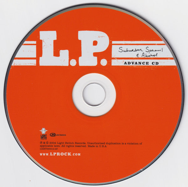 L.P. (3) : Suburban Sprawl & Alcohol (CD, Album, Promo)