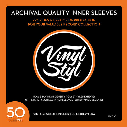 Vinyl Styl 12 Inch Archival Inner Record Sleeves - HDPE - 50 Count