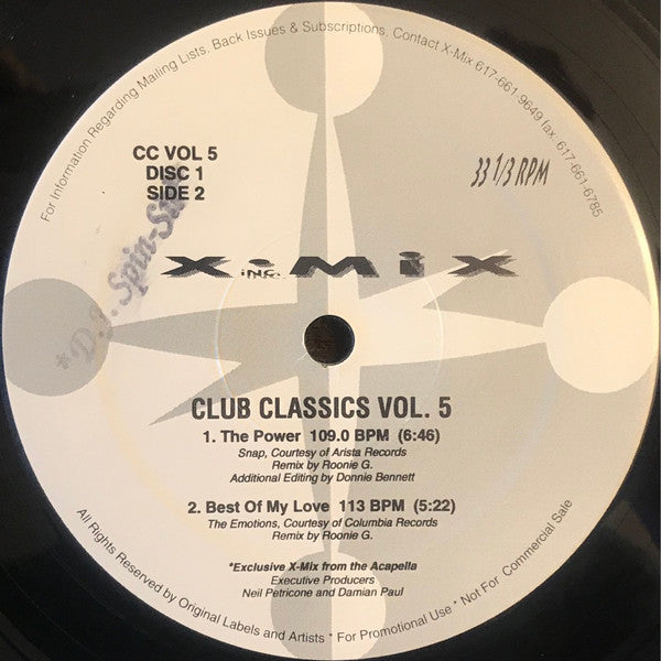 Various : X-Mix Club Classics Vol. 5 (2x12", Comp, Promo)