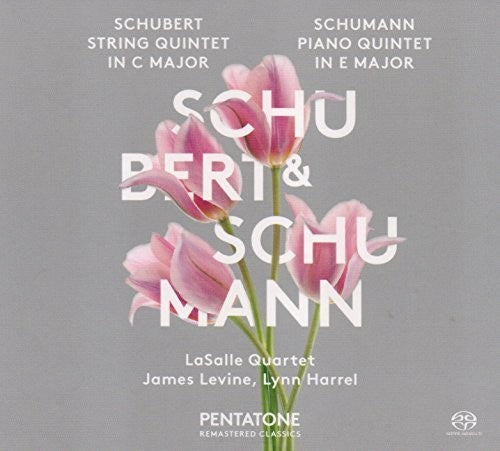 the album cover for Schubert / Lasalle Quartet / James Levine - Schubert: String Quintet in C Major - Schumann: Piano Quinet in EMajor