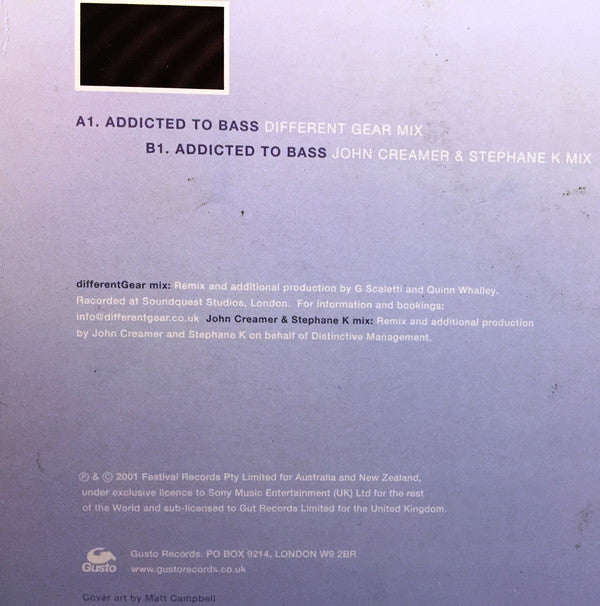 Puretone : Addicted To Bass (12")