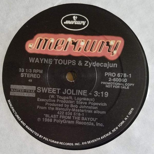 Wayne Toups & Zydecajun : Sweet Joline (12", Promo)