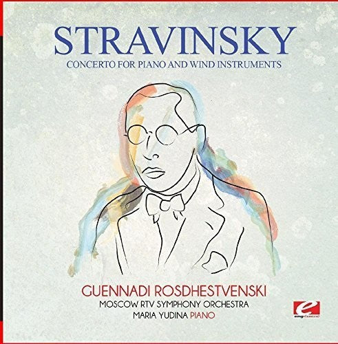 the album cover for Moscow RTV Symphony Orchestra - Stravinsky: Concerto for Piano and Wind Instruments