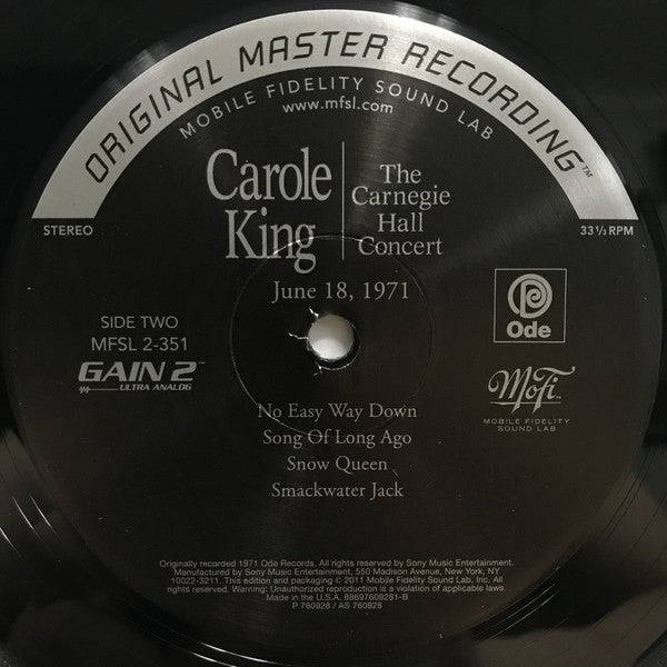 Carole King : The Carnegie Hall Concert (2xLP, Album, Ltd, Num, RE, RM, S/Edition, 180)