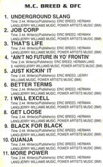 MC Breed & DFC (2) : MC Breed & DFC (Cass, Album)