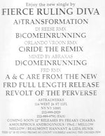Fierce Ruling Diva : Transformation (12", W/Lbl)