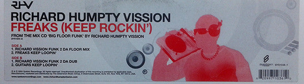 RHV (Richard Humpty Vission)* : Freaks (Keep Rockin') (12")