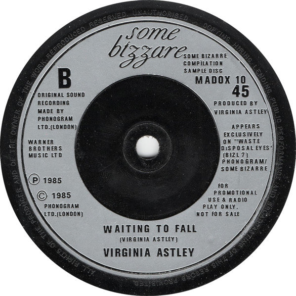 The The / Virginia Astley : Flesh And Bones / Waiting To Fall (7", Promo)
