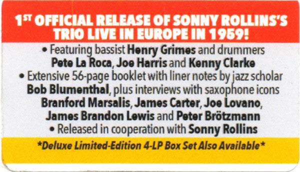 Sonny Rollins : Freedom Weaver (The 1959 European Tour Recordings) (3xCD, Comp, Dlx, Ltd)