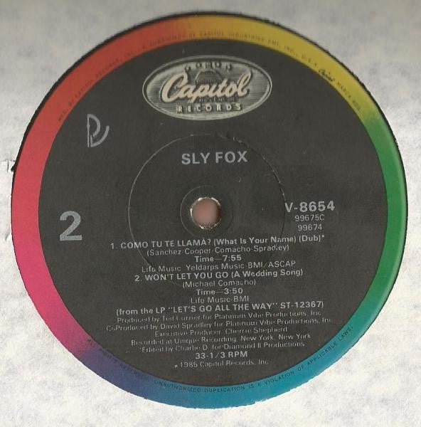 Sly Fox : Como Tu Te Llama? (What Is Your Name) (12")
