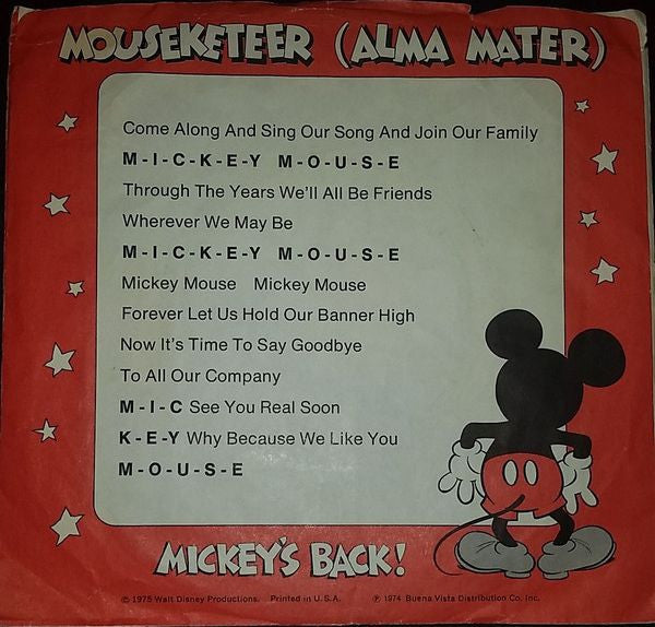 The Mike Curb Congregation* / Jimmie Dodd And The Mouseketeers : Mickey Mouse March (7", Single)