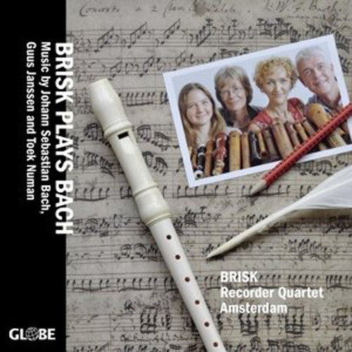 the album cover for Brisk Recorder Quartet Amsterdam - Brisk Plays Bach