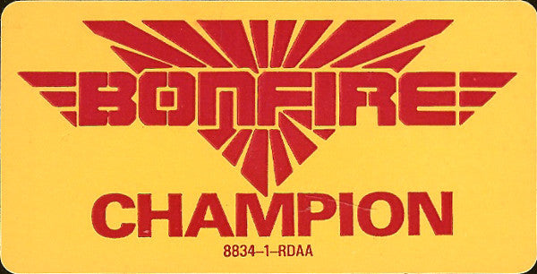 Bonfire : Champion (12", Promo)