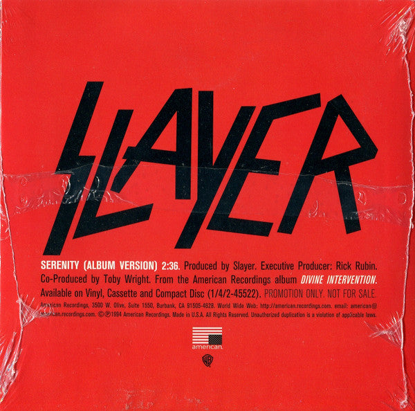 Slayer : Serenity (CD, Single, Promo)