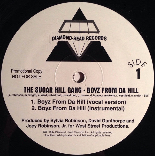 The Sugar Hill Gang* : Boyz From Da Hill (12", Promo)