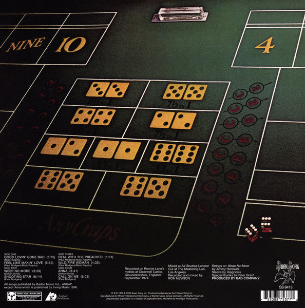 Bad Company (3) : Straight Shooter (2x12", Album, Ltd, Num, RE, Gat)