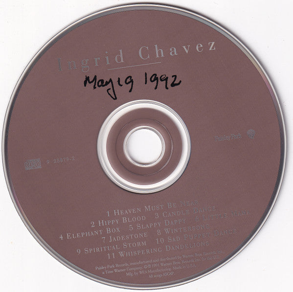 Ingrid Chavez : May, 19, 1992 (CD, Album)