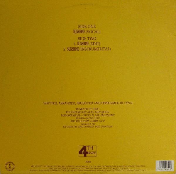 Dino (2) : Sunshine (12")