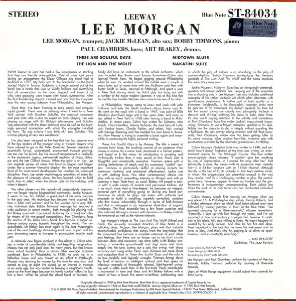 Lee Morgan : Leeway (2x12", Album, Ltd, Num, RE, RM, 180)