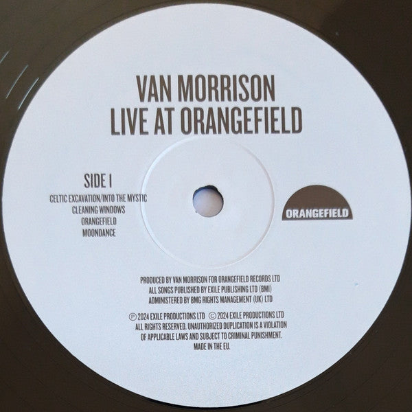 Van Morrison : Live At Orangefield: Be Just And Fear Not (2xLP, Album)
