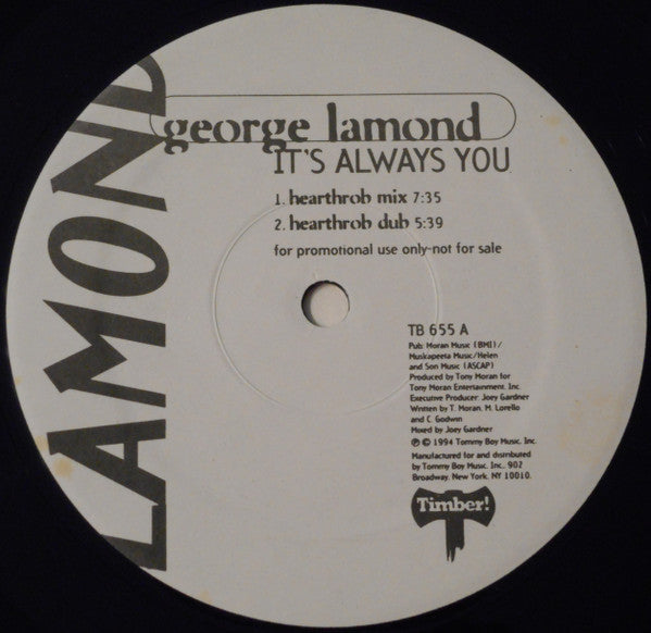 George Lamond : It's Always You (12", Promo)