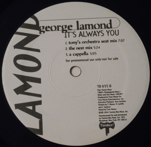 George Lamond : It's Always You (12", Promo)