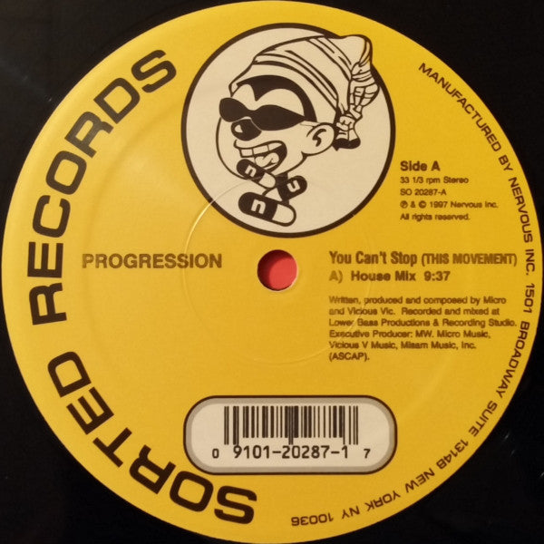 Progression : You Can't Stop (This Movement) (12")