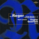 the album cover for M. REGER - String Quartet Op 109 / Clarinet Quintet Op 146