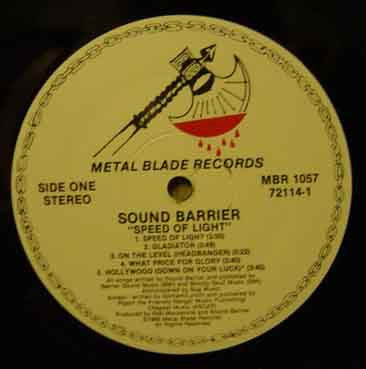Sound Barrier : Speed Of Light (LP, Album)