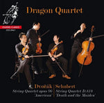 the album cover for Dragon Quartet - Schubert: String Quartet No.14; Dvorak: String Quartet No.12