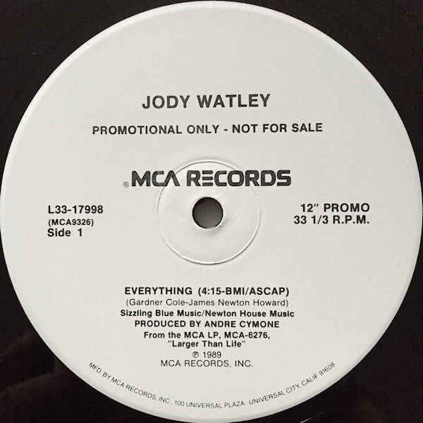 Jody Watley : Everything (12", Promo)