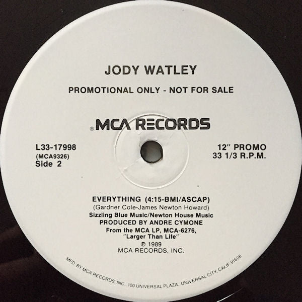 Jody Watley : Everything (12", Promo)