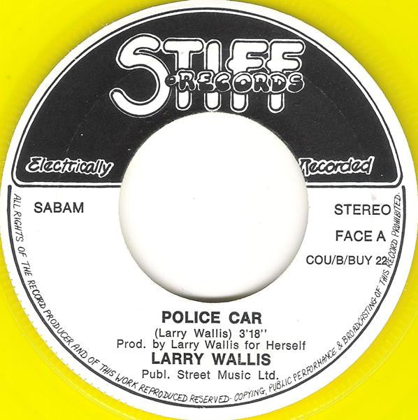 Larry Wallis : Police Car (7", Single, Yel)