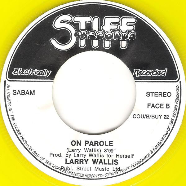 Larry Wallis : Police Car (7", Single, Yel)