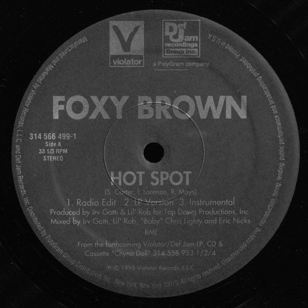 Foxy Brown : Hot Spot (12", Single)