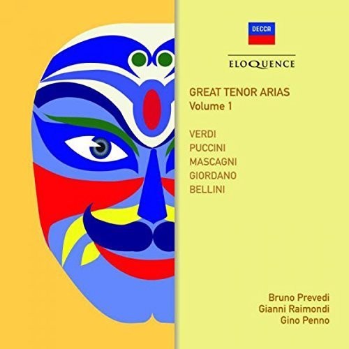 the album cover for Bruno Prevedi / Raimondi,Gianni / Penno,Gino - Great Tenor Arias 1