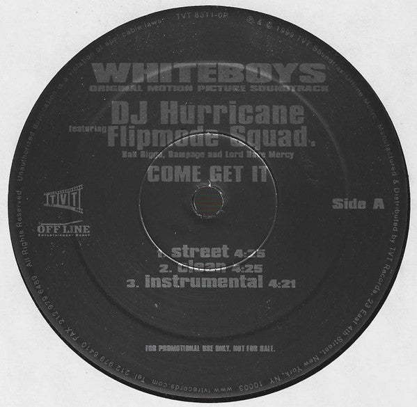 Hurricane (2) / Trick Daddy : Come Get It / For The Thugs (12", Promo)