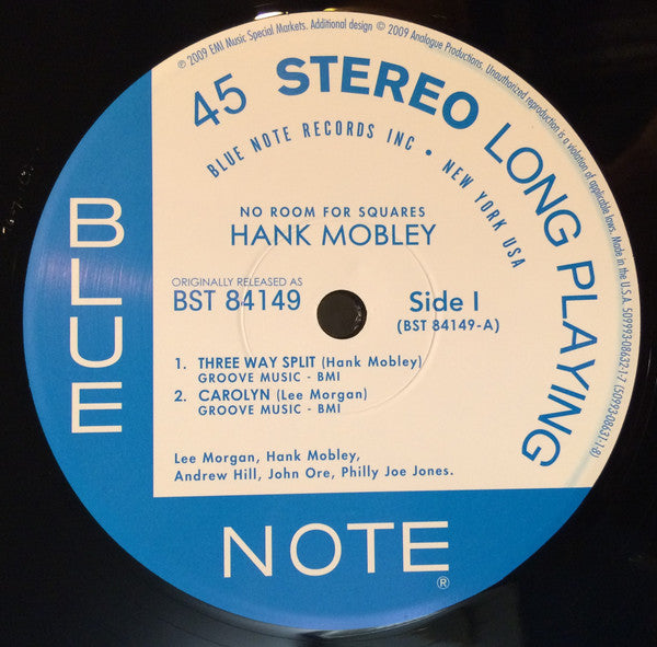 Hank Mobley : No Room For Squares (2x12", Album, Ltd, RE, RM, 180)