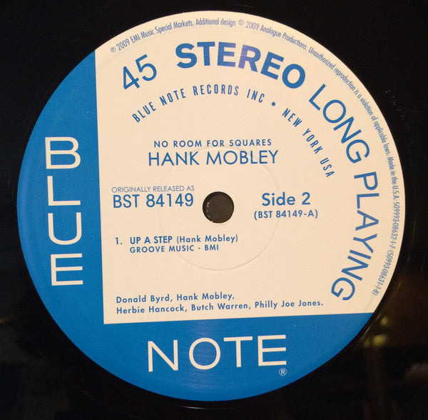 Hank Mobley : No Room For Squares (2x12", Album, Ltd, RE, RM, 180)