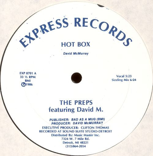 The Preps Featuring David M.* : Hot Box (12")