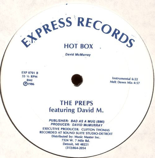 The Preps Featuring David M.* : Hot Box (12")