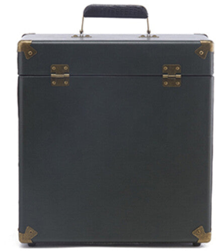 GPO Retro SWB18GB 12 " Vinyl Record Case 35 Count Capacity Removable Lid - Rustic Green
